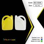 فروش گالن 4 لیتری کتابی و طرح اوه پلی اتیلن پلاستیکی + درب فوم دار