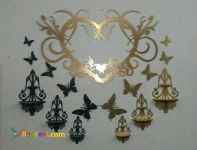 پروانه چوبی(پنج تیکه)  مخصوص نصب روی دیوار 