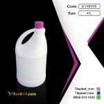 گالن 4 لیتری طرح سفید کننده ( تاژ ) پلاستیکی پلی اتیلن + درب