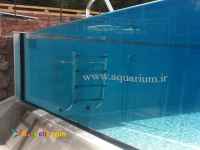 استخر دیوار شیشه ای،شیشه لمینیت استخر،استخر شیشه ای،نصب شیشه استخر،آکرولیک استخر