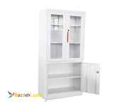 کمد کتابخانه شیشه ای - کمد زونکن فلزی - کمد آزمایشگاه مخصوص مدارس