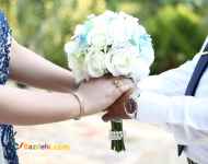 دسته گل وتاج گل عروس