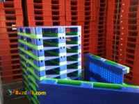  تولید و فروش انواع پالت پلاستیکی بهداشتی سطح صاف ، پالت پلاستیکی سردخانه ای ، پالت مشبک