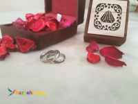 ست حلقه با حك اسم و تاريخ ازدواج